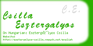 csilla esztergalyos business card